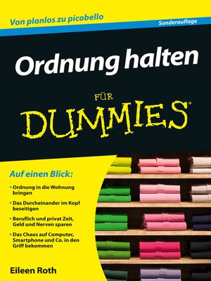 cover image of Ordnung halten f&uuml;r Dummies